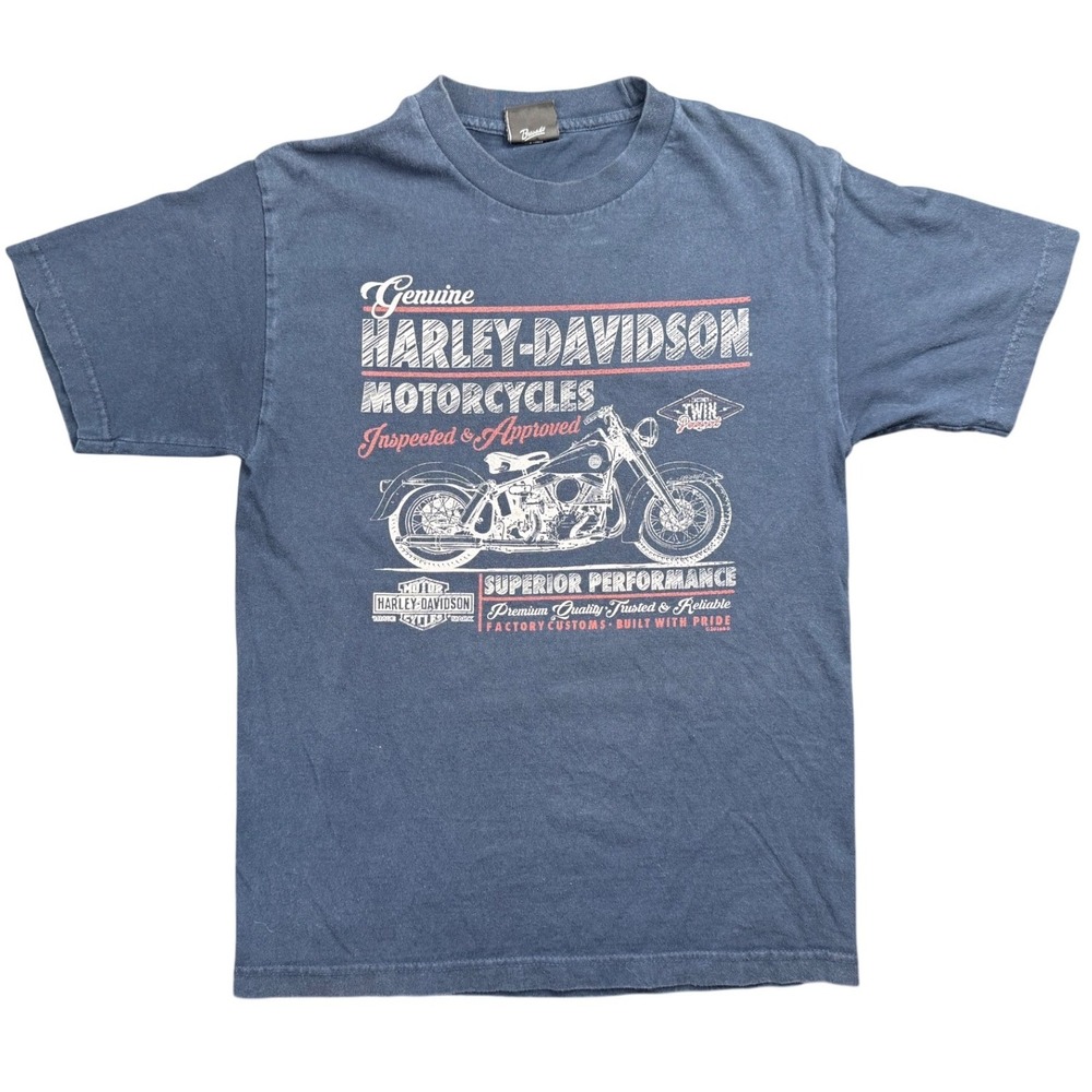 Harley Davidson‎ Zylstra Elk River Minnesota Motorcycle T Shirt Blue Medium